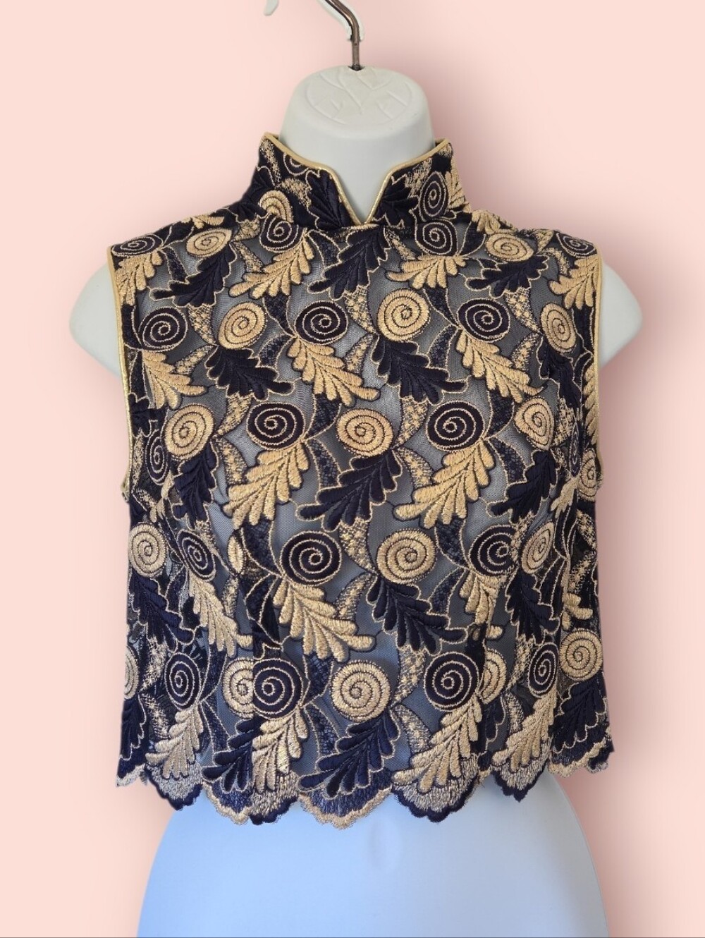Hobby Horse Vintage Lace Show Vest Top Size S